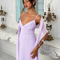 Jadira Scarf Maxi Dress Purple