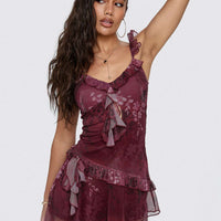 Ballad Floral Ruffle Mini Dress Multi