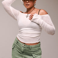 Zakai Cargo Denim Mini Skirt Green