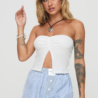 Brekke Strapless Top White