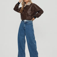 Ramos Low Rise Wide Leg Jeans Mid Blue Wash