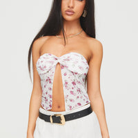 Mani Top White Floral