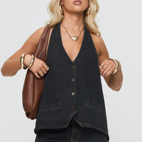 Hills Halter Washed Black