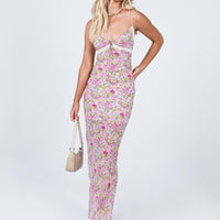Emily Maxi Dress Pink Floral