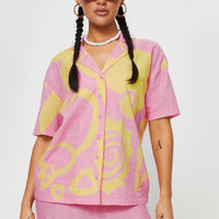 Sollene Top Pink / Yellow