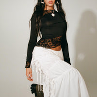 Perky Maxi Skirt White