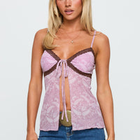 Sacrifices Tie Detail Top Multi Floral