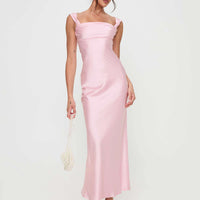 Azura Off The Shoulder Maxi Dress Pink
