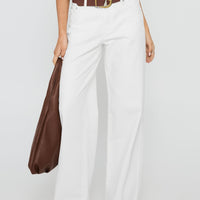 Serenitia Mid Rise Straight Leg Relaxed Jeans White Wash