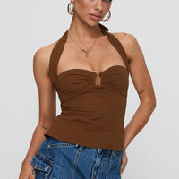 Isabetta Halter Top Chocolate