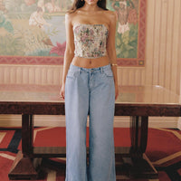 Ramos Low Rise Denim Jeans Light Wash