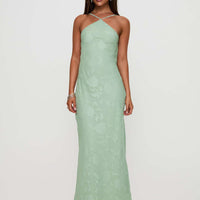 Zoelle Halter Maxi Dress Sage