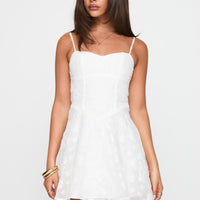 New Chapters Broderie Mini Dress White