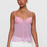 Zami Pleat Top Pink