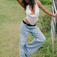 Ramos Low Rise Denim Jeans Light Wash