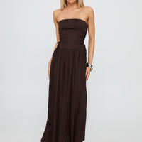 So Far So Good Maxi Dress Chocolate