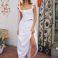 Valerio Maxi Skirt White