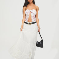 Mani Top White Floral