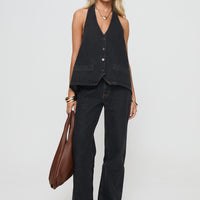 Hills Halter Washed Black