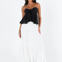 Long Summer Nights Top Black Low Impact