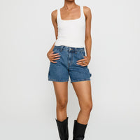 Lou Carpenter Denim Shorts Mid Wash