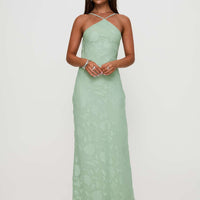 Zoelle Halter Maxi Dress Sage