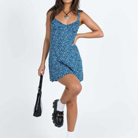 Georgia Mini Dress Blue Floral