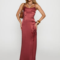 Catch You Up Beaded Maxi Dress Red