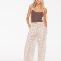 Riley Resort Pant Brown Print