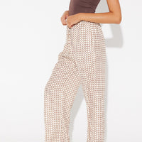 Riley Resort Pant Brown Print
