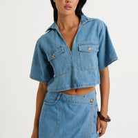 Seona Denim Set Light Blue