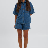 Delaney Denim Set Dark Blue