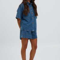 Delaney Denim Set Dark Blue