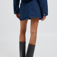 Evelyn Denim Skirt Indigo - FINAL SALE
