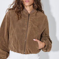 Clara Bomber Brown