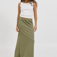 Bell Maxi Skirt Moss - FINAL SALE