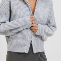 Haze Zip Jumper Stone