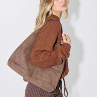 Unisex Drop Sleeve Heavy Knit Choc