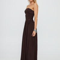 So Far So Good Maxi Dress Chocolate