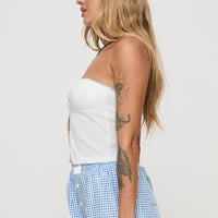 Brekke Strapless Top White