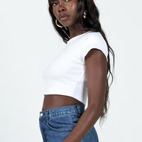 Classic Crop Tee White