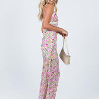 Emily Maxi Dress Pink Floral