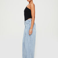 Ramos Low Rise Denim Jeans Light Wash