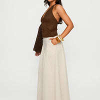 Bohemian Spirit Maxi Skirt Beige