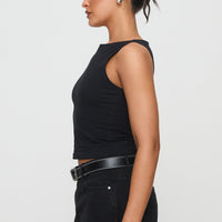 Bleeker High Neck Top Black