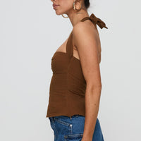 Isabetta Halter Top Chocolate