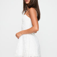 New Chapters Broderie Mini Dress White