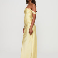 Azura Off The Shoulder Maxi Dress Yellow