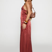 Catch You Up Beaded Maxi Dress Red