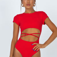 Nicola Bodysuit Red